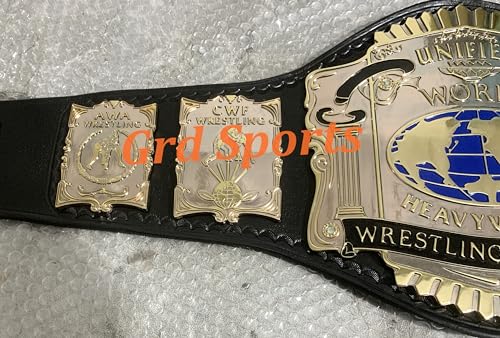 Grd Sports CNC HD USWA Unified World Heavyweight Wrestling Championship Belt Dual Gold Plated