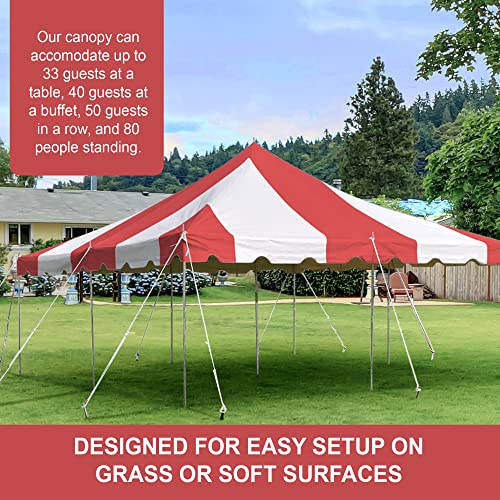 Party Tents Direct 20'x20' Weekender Standard Canopy Tent - Easy Up Outdoor Canopy for Events Red