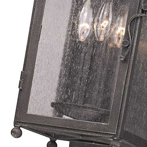 Troy Lighting Larchmont 3-Light Outdoor Wall Lantern Aged Pewter