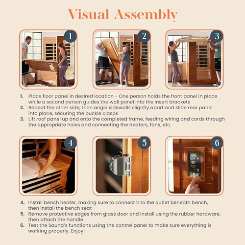 Dynamic Saunas Andora 2 Person Low EMF Infrared Therapy Sauna Dark Honey Stain