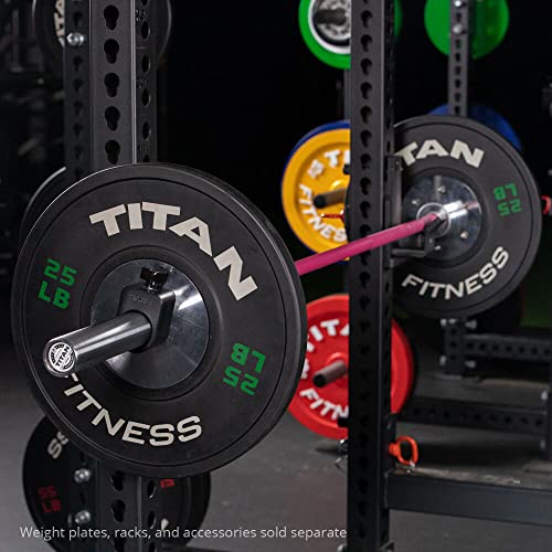 Titan Fitness Women's Pink Cerakote 15 KG 25MM Titan Series Barbell - USA Made, 1,500 LB Capacity