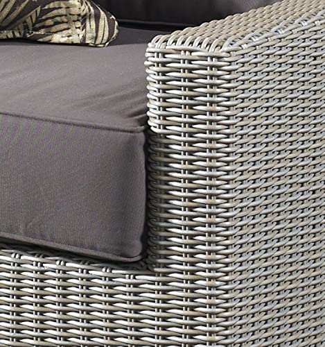 Padma's Plantation Nautilus Outdoor Lounge Chair 34 x 37 x 37 in Kubu Grey