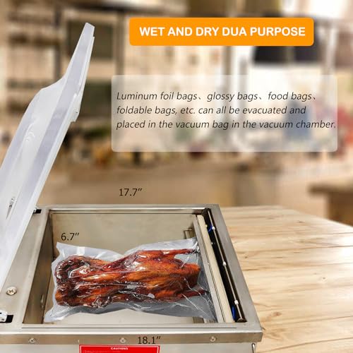 HayWHNKN Stainless Steel Vacuum Sealer for Dry & Moist Food 110V