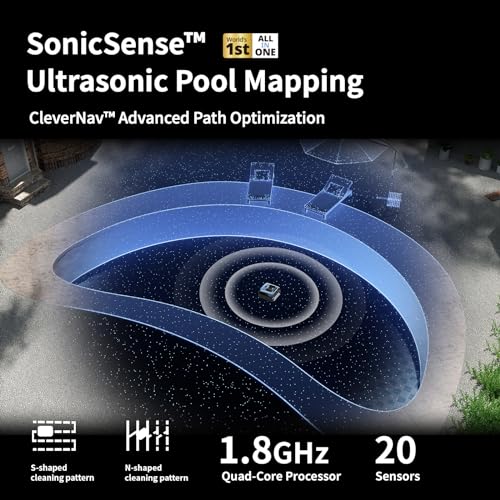 Beatbot AquaSense Pro Cordless Pool Cleaner Robot with Clarifying Agent Kit Dark Blue