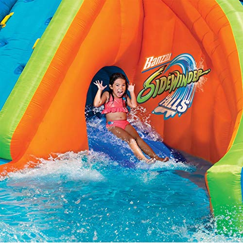BANZAI Inflatable Water Park Kiddie Pool with Slides & Cannons 2 Pack Multi