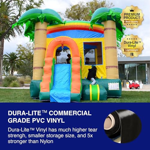 HERO KIDDO Tropical Breeze Inflatable Bounce House Yellow