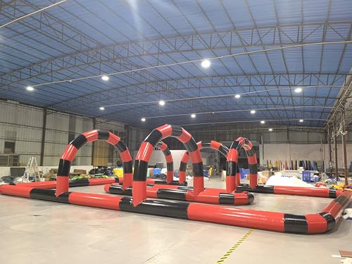 Alessia Cara Giant Inflatable Go Kart Race Track 50ftx30ft Red+Black