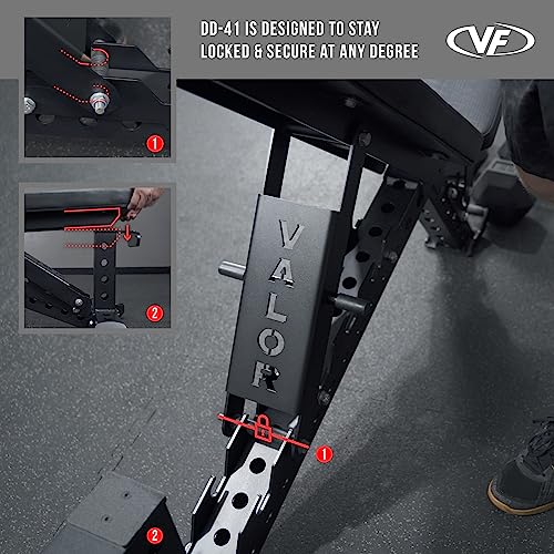 Valor Fitness Olympic Weight Bench Black