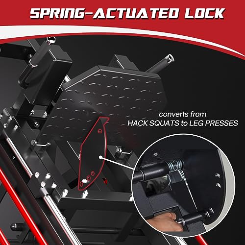 Mappding Leg Press Hack Squat Machine Red