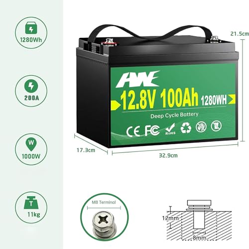 ALWPRCXE 48V 100Ah Golf Cart Battery System - Quad 12V Setup