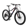 Mongoose Tyax Comp Adult Mountain Bike 27.5-Inch Wheels Tectonic T2 Aluminum Frame Hydraulic Disc Brakes Womens Medium Frame Black
