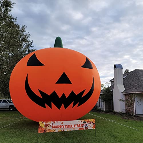 OZIS Giant 26Ft Premium Halloween Inflatable Pumpkin Decoration Orange
