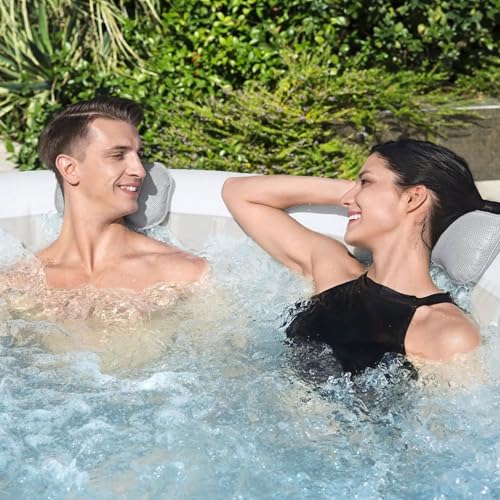 Bestway Coleman Honolulu AirJet Inflatable Hot Tub with EnergySense Cover Gray