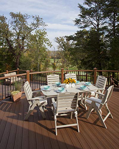 TREX Outdoor Furniture Yacht Club Highback 7-Piece Dining Set Tree House