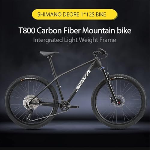 SAVADECK Carbon Fiber Mountain Bike DEORE 12-Speed Glossy Black
