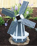 Backyard Crafts Amish-Made Working Dutch Windmill Yard Decoration 60" Tall Blue/White