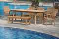 WholesaleTeak 7 Pc Luxurious Grade-A Teak Dining Set Brown