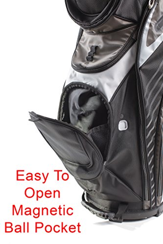 Izzo Golf Gemini Cart Golf Bag With Magnetic Ball Pockets Dark Blue/Light Blue