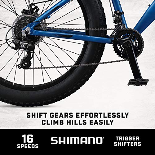 Mongoose Juneau Fat Tire Mountain Bike Blue