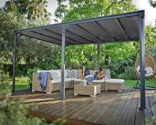 Palram Canopia Milano 10x14 Gazebo Gray/Bronze