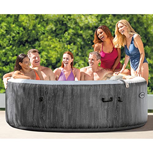 Intex PureSpa Plus Greywood Inflatable Hot Tub with Headrest Pillow 4 Pack