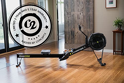 Concept2 RowErg Indoor Rowing Machine - PM5 Monitor, Device Holder, Adjustable Air Resistance, Easy Storage Black