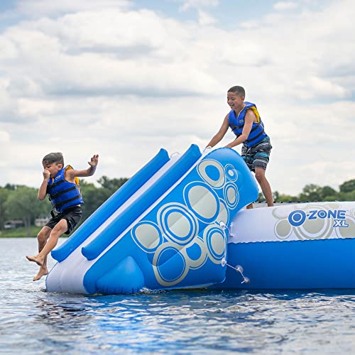RAVE Sports O-Zone Plus Water Bouncer with Slide White/Blue