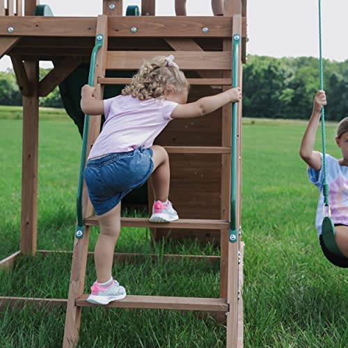 Backyard Discovery Lightning Ridge Cedar Swing Set Light Brown