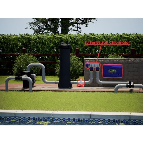 CircuPool SJ20 Salt Water Pool Chlorinator System 20,000 Gallon In-Ground Pools