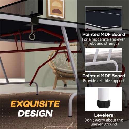 Senyuzhilan Portable Folding Ping Pong Table Charcoal Gray