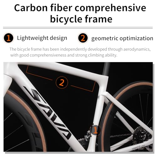 SAVADECK Carbon Road Bike White