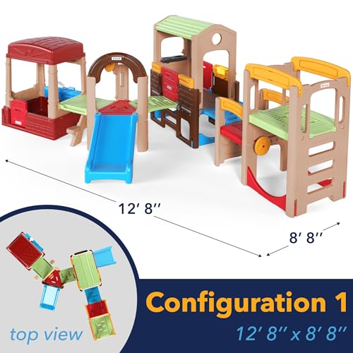 Simplay3 Explorer Kids Modular Playhouse Climber Set Multicolor