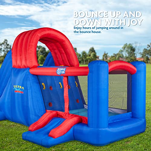 SUNNY & FUN Ultra All-Play Inflatable Water Slide Park Blue/Red