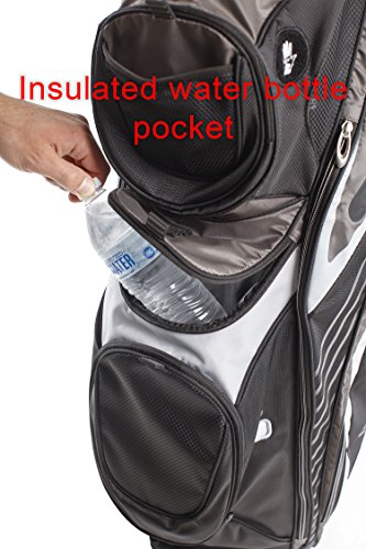 Izzo Golf Gemini Cart Golf Bag With Magnetic Ball Pockets Dark Blue/Light Blue