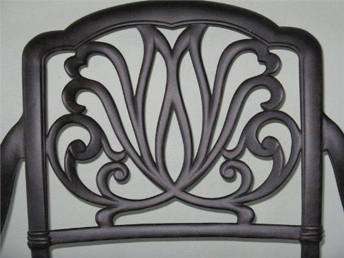 Patio Land Elizabeth Outdoor Patio 5pc Set Bar Table 42" Dark Bronze