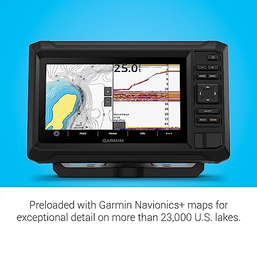 Garmin ECHOMAP UHD2 73sv Ice Fishing Bundle with Navionics+ Maps Black
