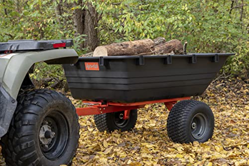 Agri-Fab 1,000 lb Tow Behind Poly Dump Cart Black/Orange