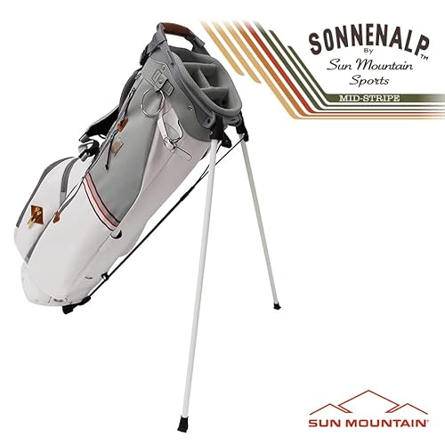 Sun Mountain 2023 Mid Stripe Golf Stand Bag Loden Moss-Inferno