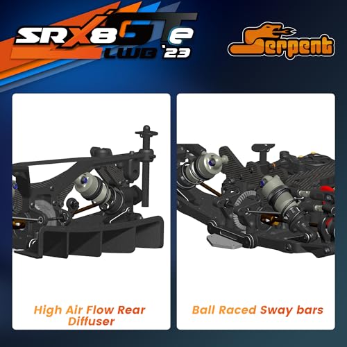 Serpent SRX8 GTE LWB 1/8 On-Road RC Car Kit with Carbon Fiber & CNC Aluminum Parts