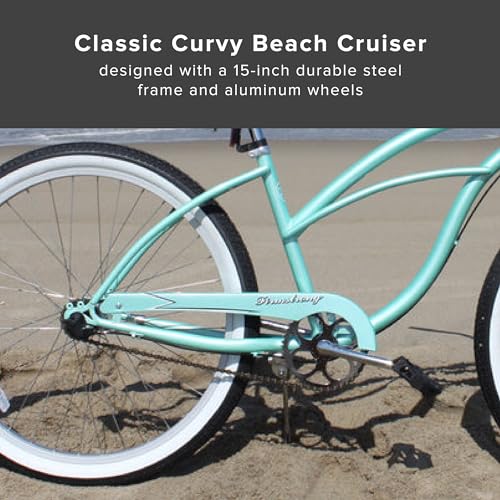 Firmstrong Urban Women's Beach Cruiser Bike Mint Green w/ Black Seat/Grips