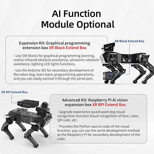 XiaoR Geek Smart Robot Dog Kit Black
