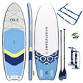 ISLE Surf and SUP Megalodon Inflatable Paddle Board Bundle Slate/Lumin/Navy 15'