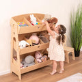 Wood And Hearts Montessori 3-Tier Shelf Natural Wood