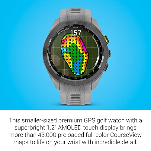 Garmin Approach S70 Premium GPS Golf Watch Powder Gray