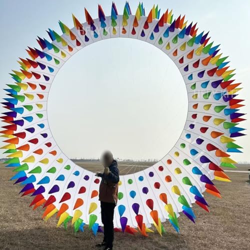 Yingfeida Large Soft Inflatable 6m Ring Kite with Spikes White
