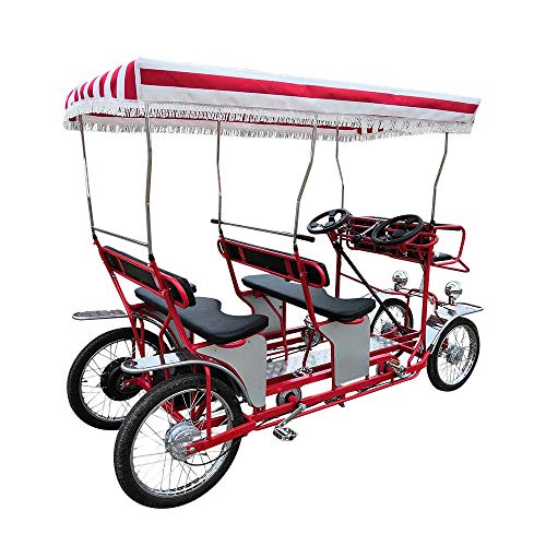 Beach Surrey Company Double Bench Surrey Bike Red