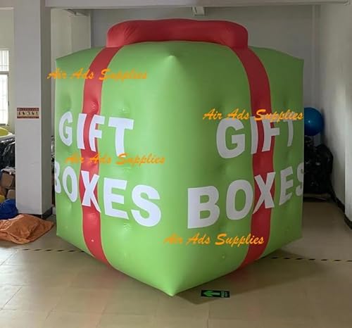 Air-Ads Supplies 8ft Giant Inflatable Square Balloon Advertising Gift Box Green