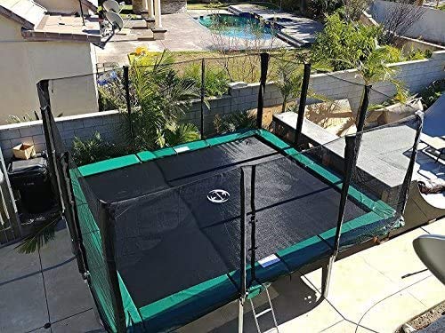 Best Trampoline USA Galactic Xtreme Rectangle Trampoline 14x16 with Net Enclosure