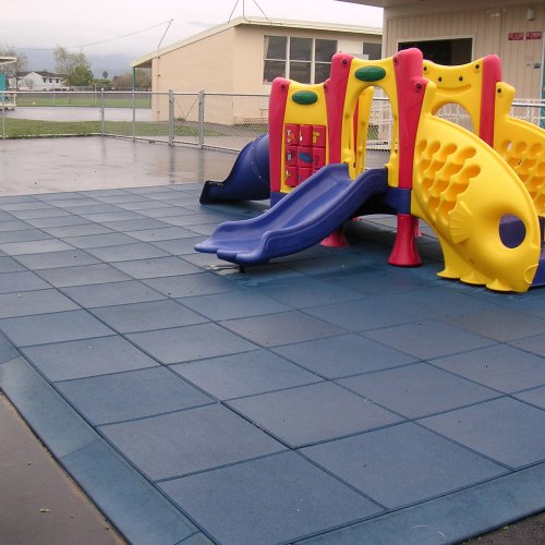Rubber-Cal Eco-Safety Interlocking Playground Tiles 28 Sq Ft Green 10 Pack