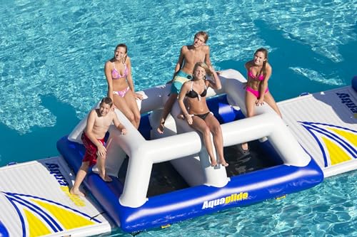 AQUAGLIDE Sierra 10 Floating Dock Island for Lake, Boat, Pool, Beach - Blue